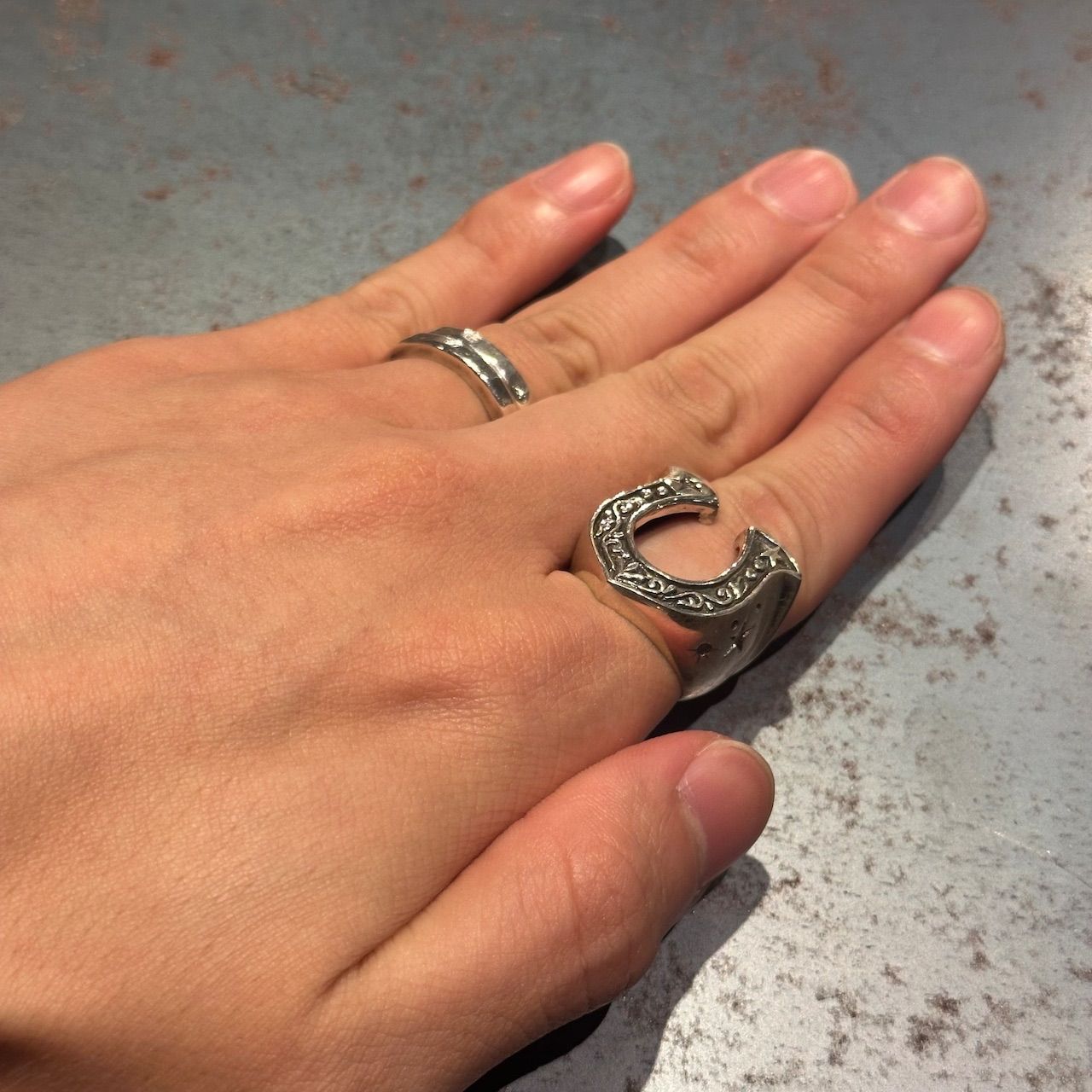 SILVER925 HORSE SHOE DESIGN RING/シルバー/リング