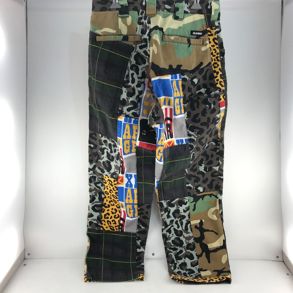 02w06675 エクストララージ XLARGE PATCHWORK PANTS パッチワークパンツ マルチカラー メンズ 総柄パンツ サイズ30インチ  パンツ コットン 101203031006 【中古品】 - メルカリ