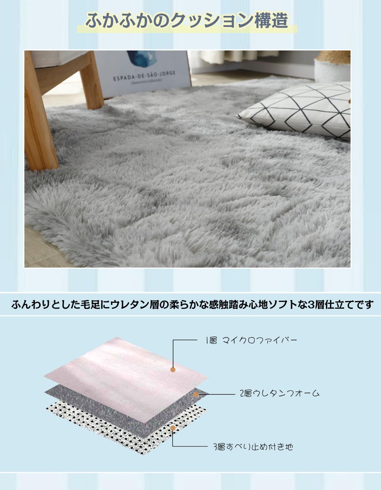 ラグマット ラグ カーペット 低反発 洗える 絨毯 洗濯 保温 暖房対応 無地 北欧 200X250 おしゃれ グリーン ｜[DLAWF] カーペット ラグ ラグマット 1.5畳 長方形 洗える 滑り止めラグ 絨毯 洗濯可 50*80 抗菌 防臭 防ダニ  オールシーズン 床暖房 ホットカーペット対応 ふわふわ肌触り おしゃれ 低反発 厚手 ふわふわ 掃除やすい じゅうたん 北欧 カラー1 軽量｜ラグ