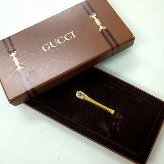 GUCCI グッチ ネクタイピン GGロゴ シルバー / ゴールドカラー
