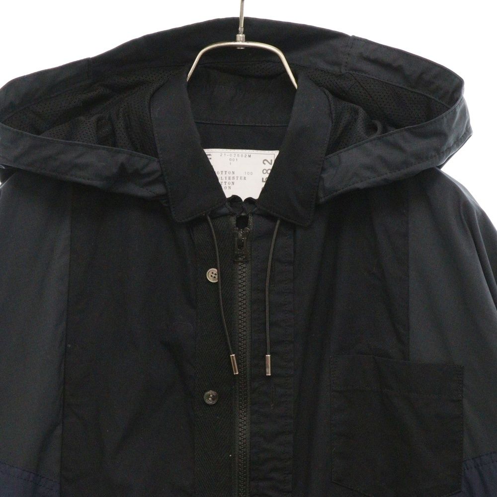 Sacai (サカイ) 21AW Cotton Poplin Shirt ジップパーカー ナイロン
