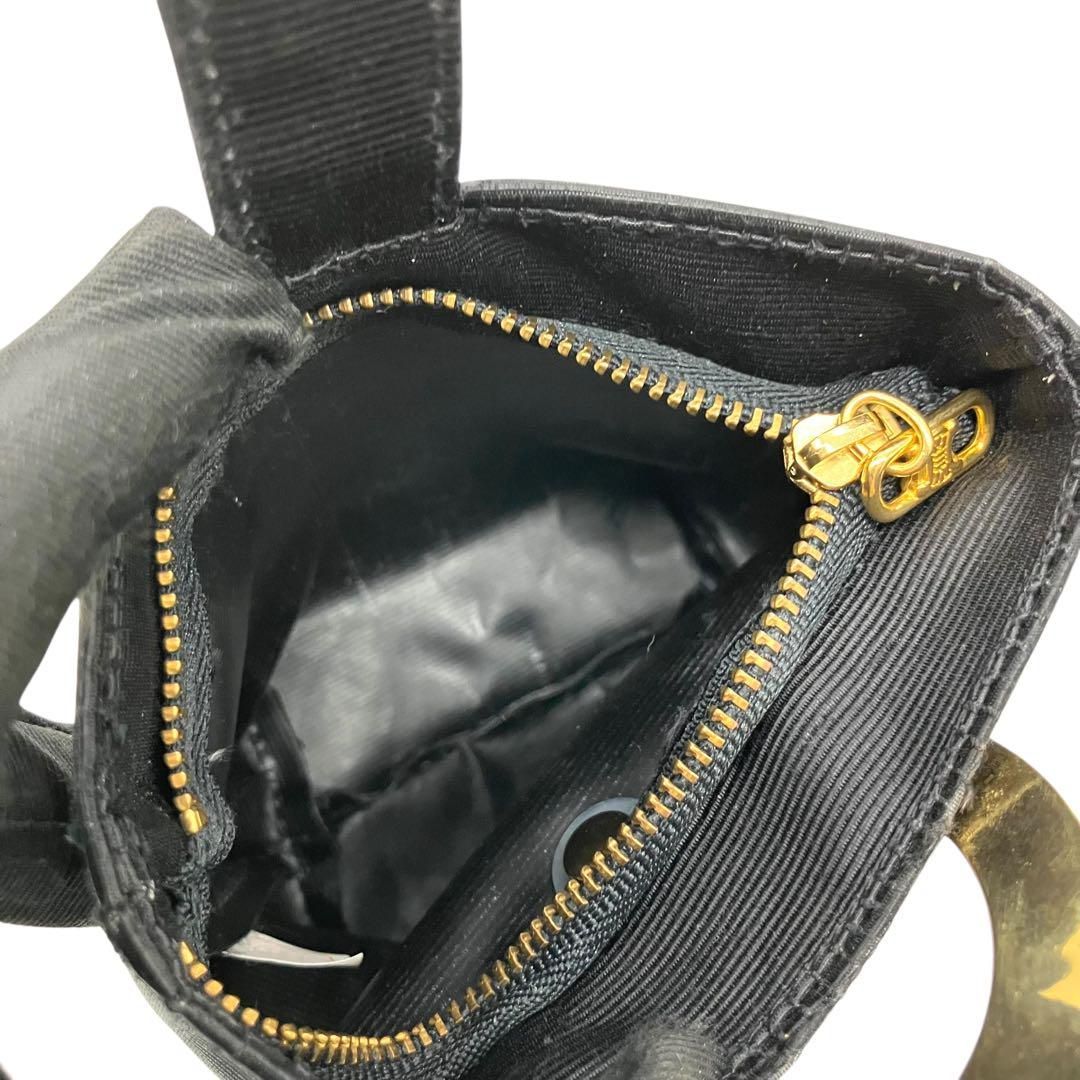 良品 2049 CELINE ミニポーチ サークルロゴ ナイロン ブラック 良品 2049 CELINE ミニポーチ サークルロゴ ナイロン ブラック