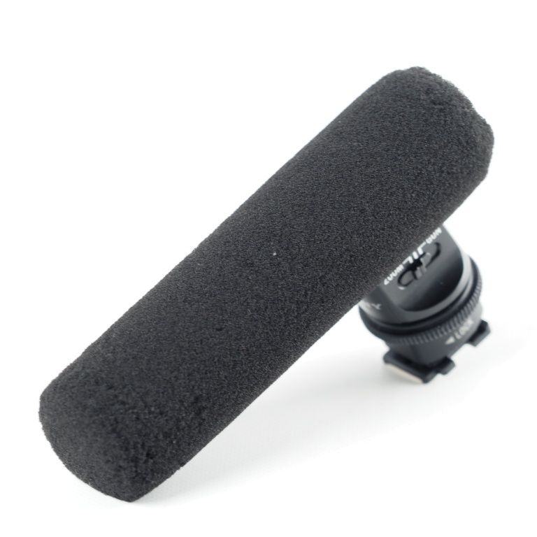 SONY カメラ用マイク ECM-GZ1M ガンズームマイクロホン ズーム連動 鋭指向性 切替 ウインドスクリーン付属 13777