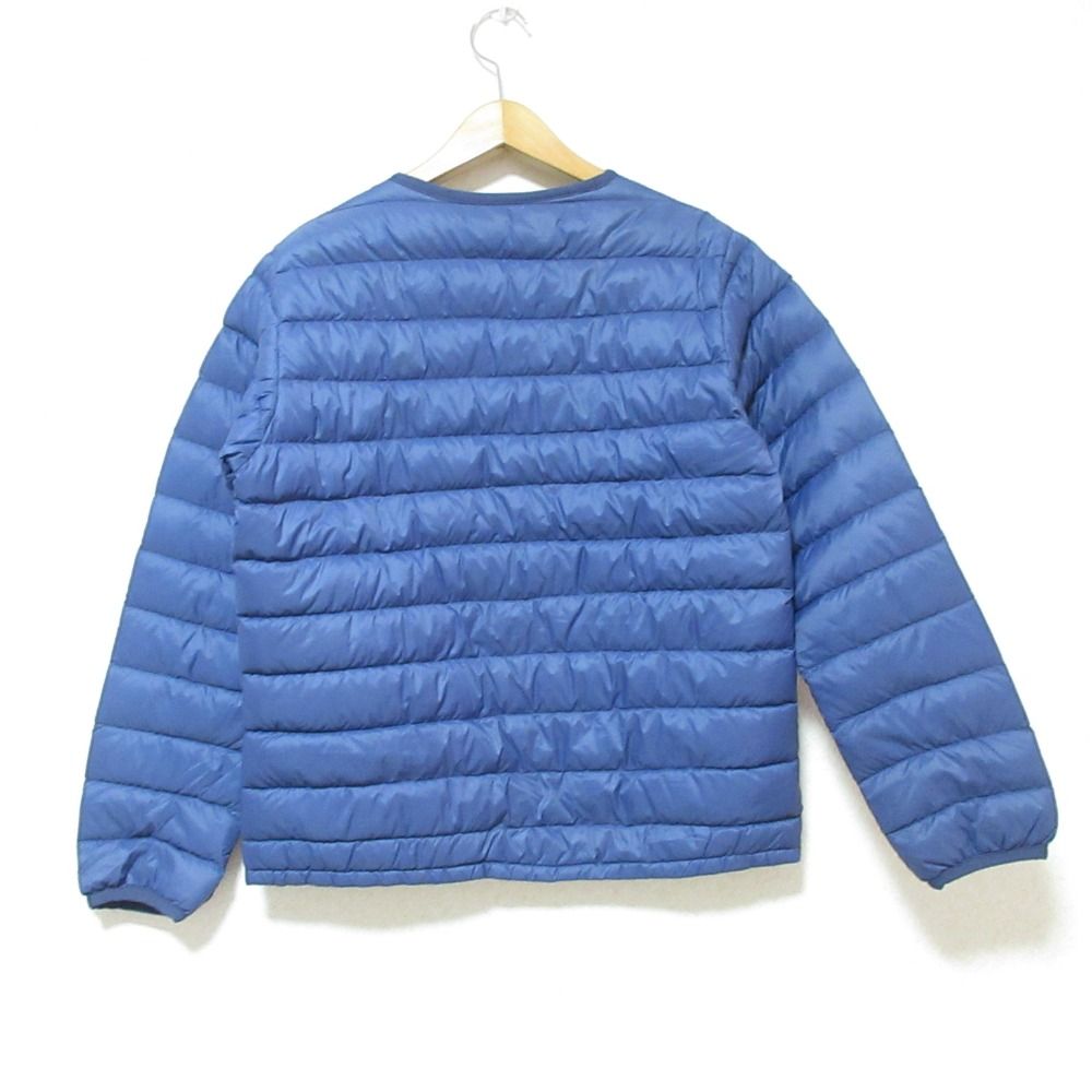 美品 ダントン インサレーション ダウン ノーカラー ネイビー 36 美品 DANTON ダントン キルティング ノーカラーダウンジャケット