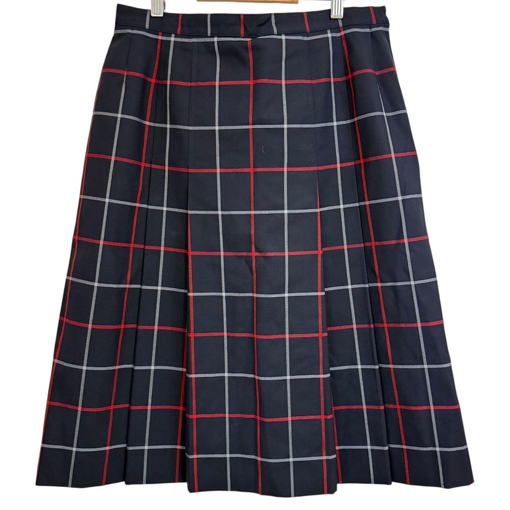 BURBERRYS バーバリーズ ヴィンテージ チェック柄 ひざ丈 プリーツスカート サイズ15 ネイビー レディース 古着