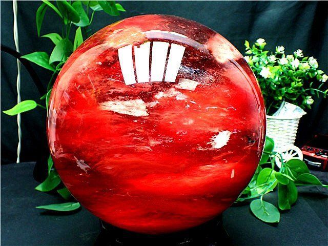 227MM 14825g超綺麗☆赤水晶丸玉B82E1/536E07C