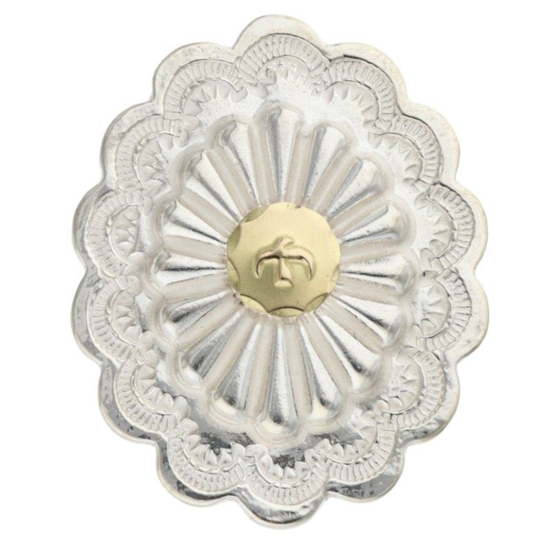 ゴローズ GC-03 金メタル付きフラワー 縦向きコンチョ メンズ