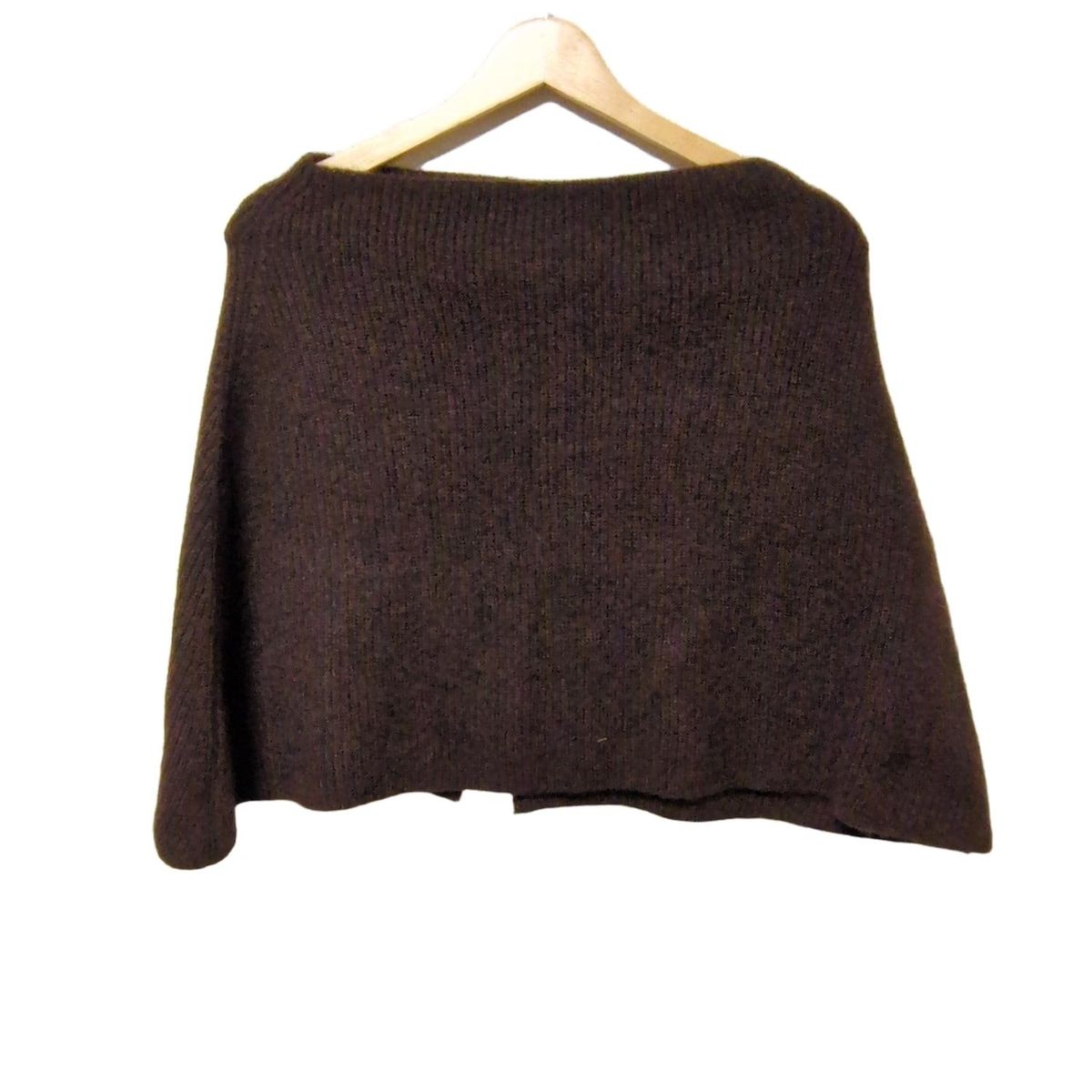 Leilian レリアン ポンチョ サイズM レディース - ダークブラウン 秋|冬