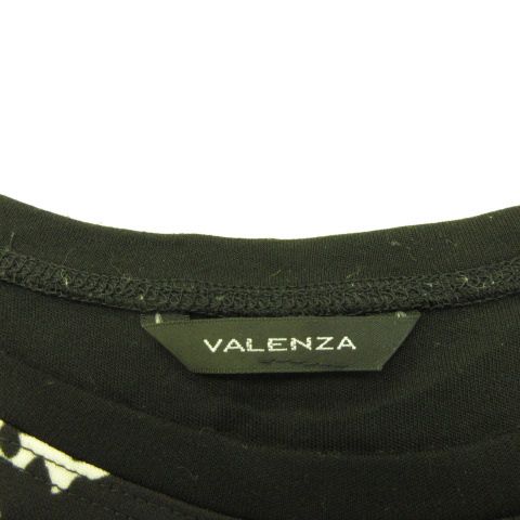 バレンザ VALENZA カットソー 七分袖 総柄 黒 42 *A916 - メルカリ