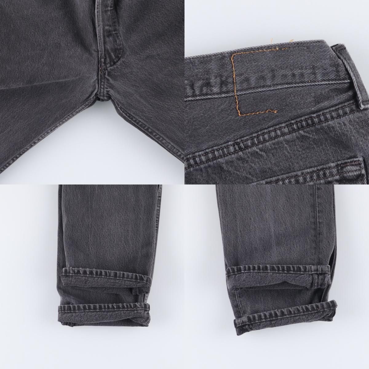 ブラックデニム ストレートデニムパンツ