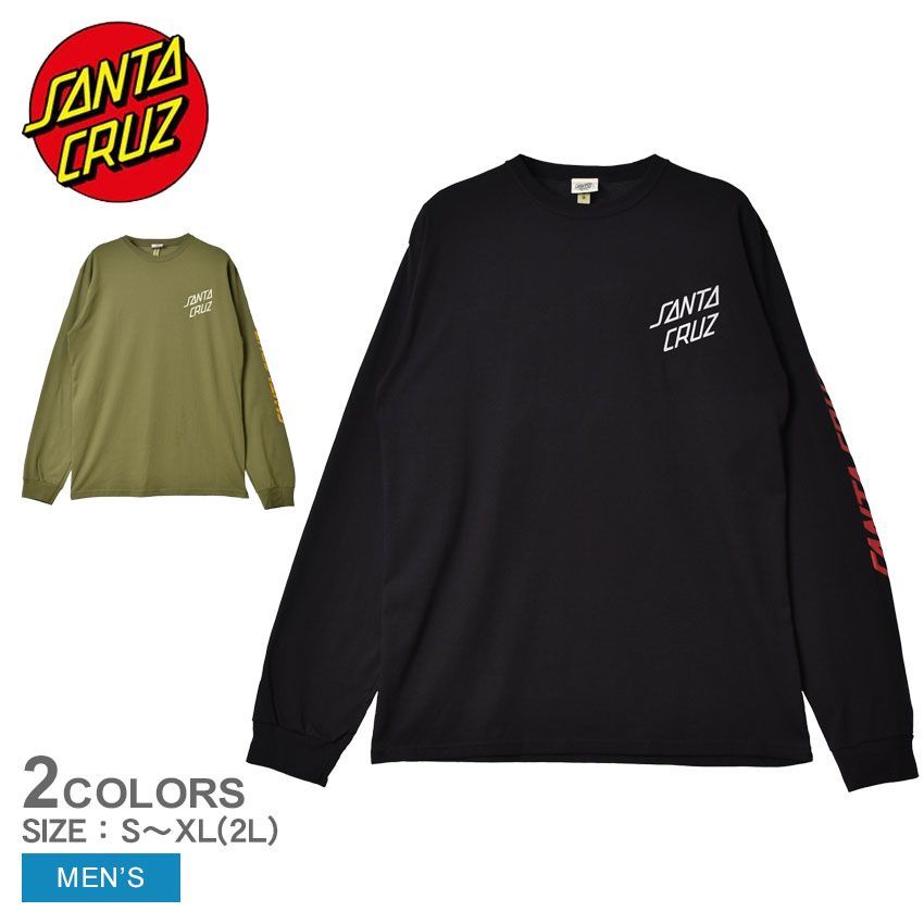 サンタクルーズ 長袖Tシャツ 44155574 メンズ ディライト ドット ロング スリーブ Tシャツ エコ SANTACRUZ カラー:02.オリーブ 品番：2050-0019