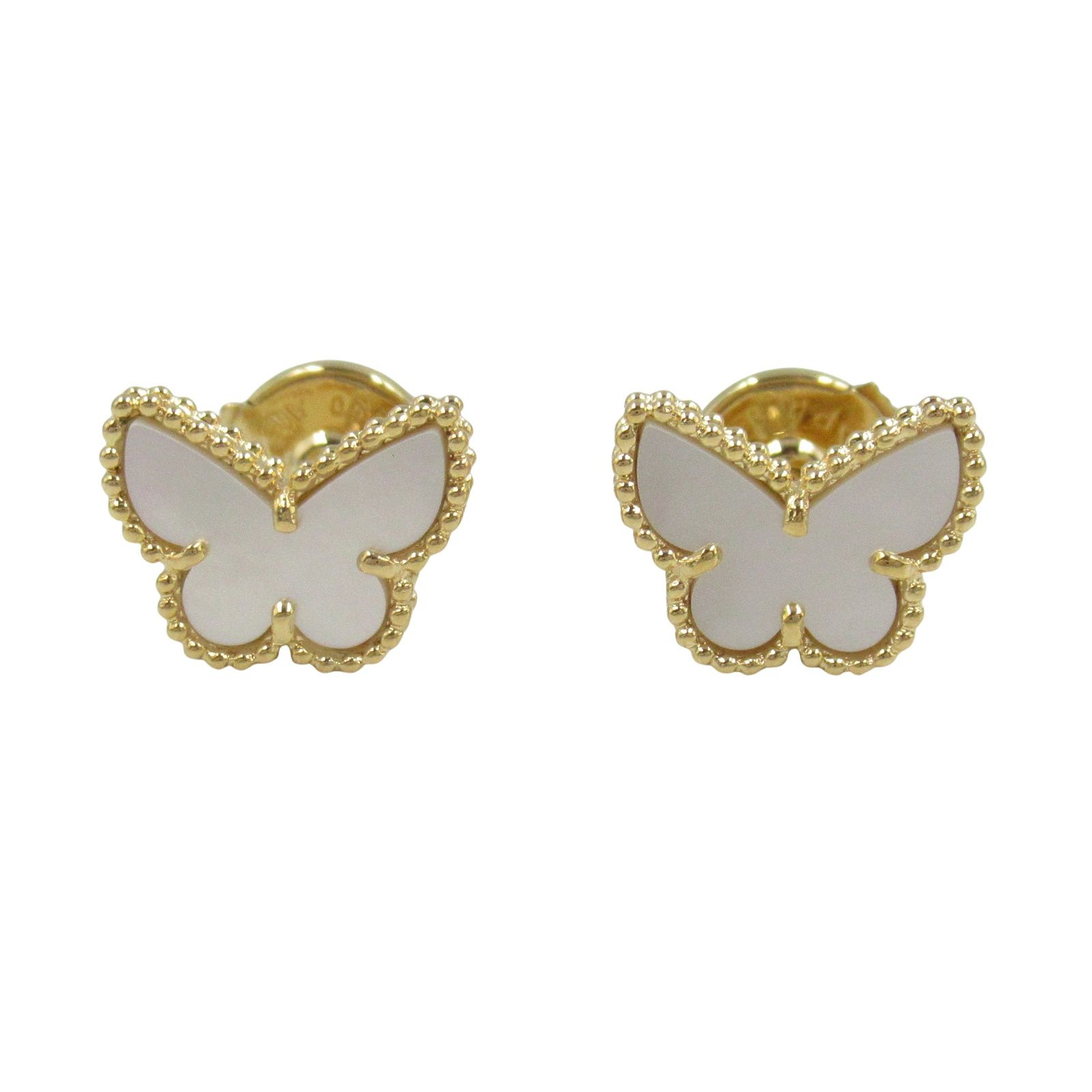 ヴァンクリーフ＆アーペル Van Cleef - Arpels ピアス スウィートアルハンブラ パピヨン ピアス マザーオブパール K18 イエローゴールド スウィートアルハンブラ パピヨン ピアス マザーオブパール レディース Used A