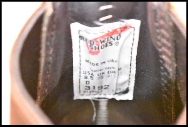 8.5D ♥ 23年 レッドウィング 3192 クラシック チェルシー サイドゴア ミュールスキナー ラフアウト ブーツ redwing HOPESMORE GP131 WWW_MORNINGWALKER_COM