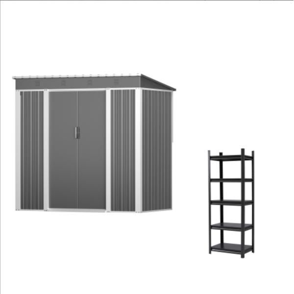 超大幅交渉可 物置 屋外 スチール物置 戸外収納庫 収納棚付き 幅192 奥行き125 高185 物置き お大型 収納庫 屋外物置 防さび ベランダ 防水 ドア 引戸 しゃれ 爆買