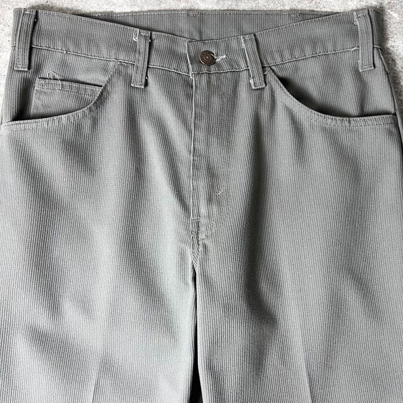 80s Levis コットン ピケ スタプレ フレア パンツ 30 33 / 70