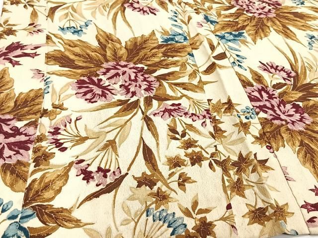 平和屋着物＃アンティーク 大正ロマン 羽織 草花文 正絹 逸品 CAAV5644id