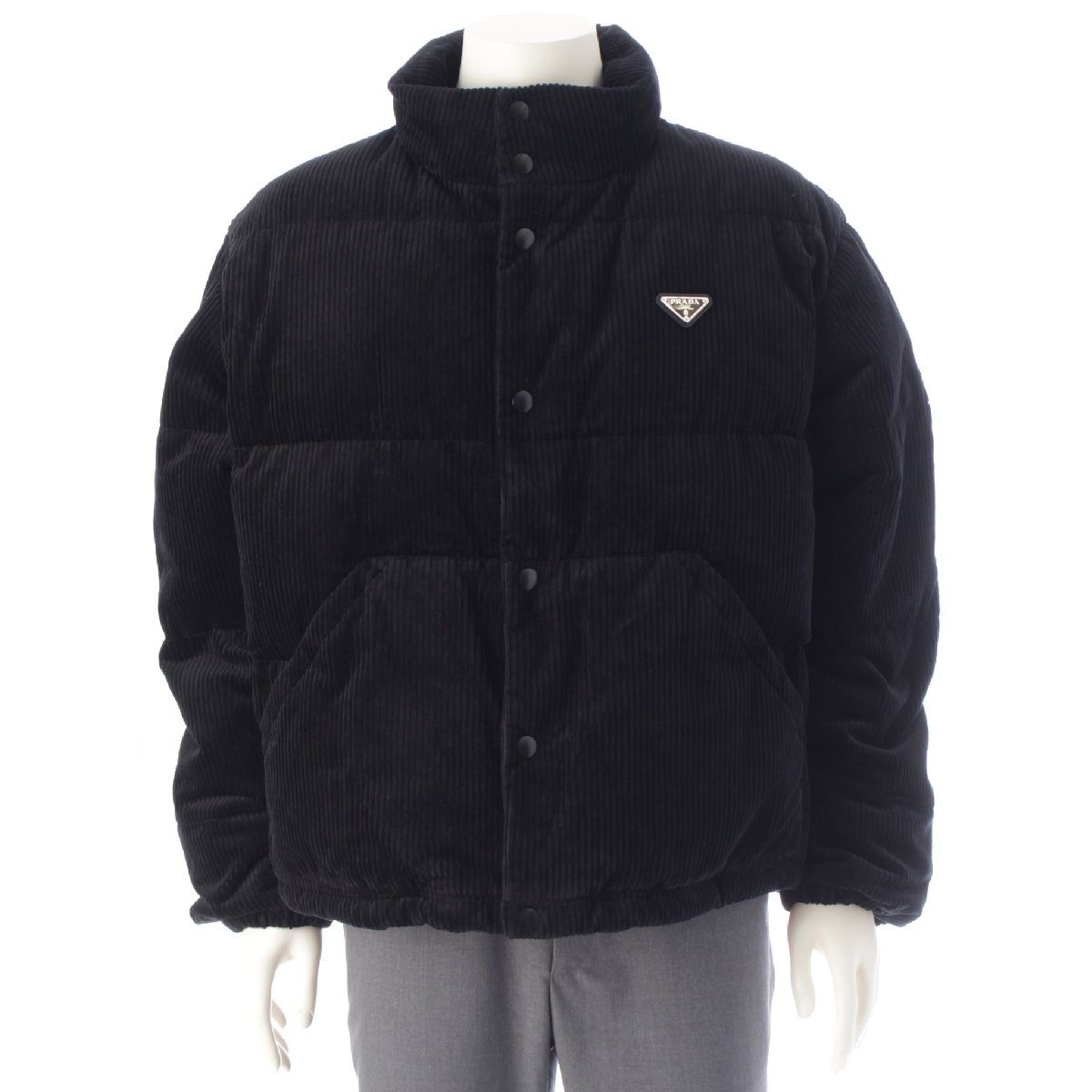PRADA フード付きダウンジャケット コーデュロイ 25SS】新作 コーデュロイ ダウンジャケット ◇プラダ◇人気