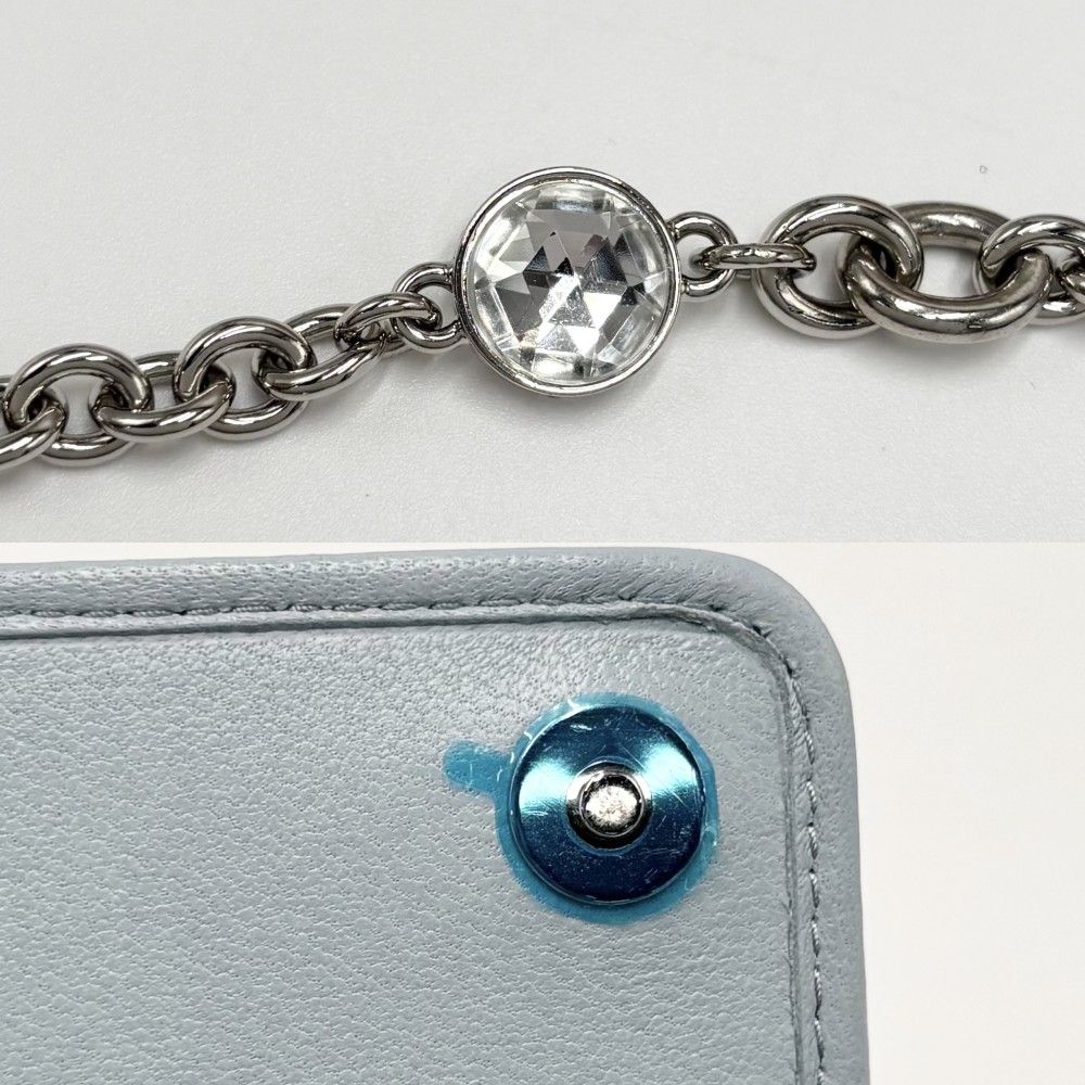 MIUMIUラムマトラッセ♪チェーンショルダー♪ラメブルー ミュウミュウ ショルダーバッグ レディース マテラッセ ミニ
