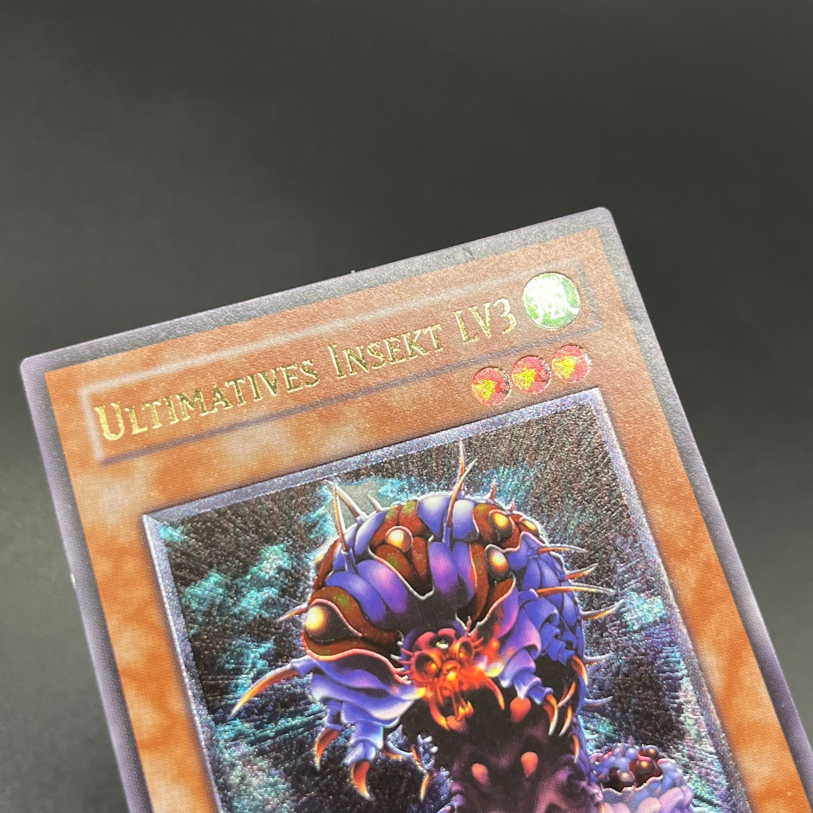 遊戯王 アルティメット・インセクト LV3/レリーフ/ドイツ/EU版 A