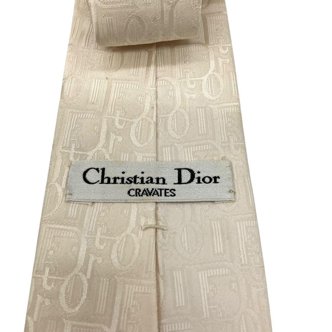 未使用 2134 Christian Dior ネクタイ トロッター シルク 白 未使用 2134 Christian Dior ネクタイ トロッター シルク 白