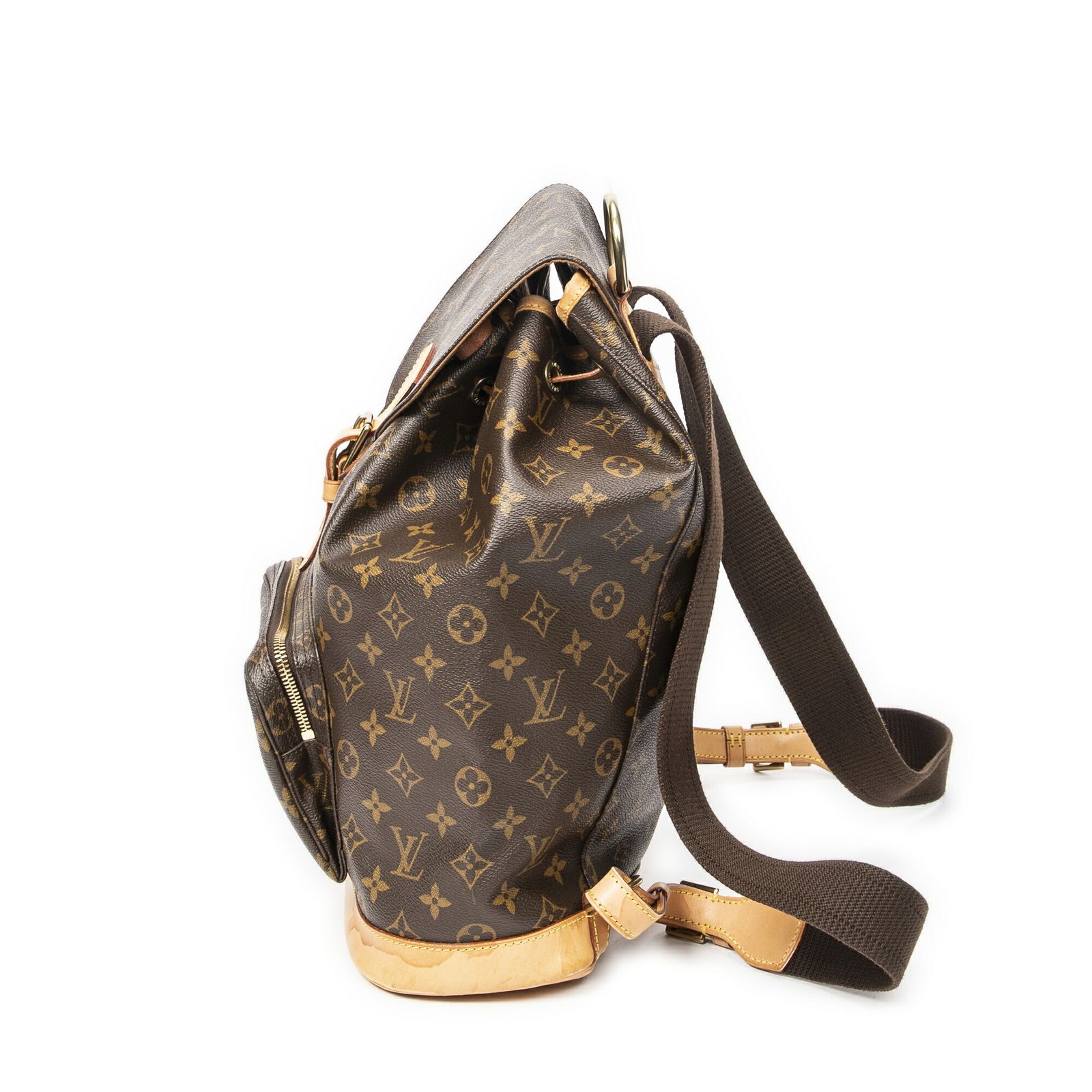 VUITTON ルイヴィトンモンスリー茶色モノグラムキャンバスAB