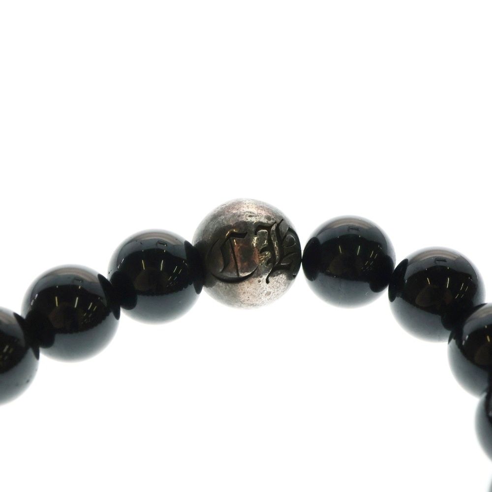 CHROME HEARTS クロムハーツ 10mm BEAD CHロゴボール 10mmビーズブレスレット ブラック|シルバー USTAUSTRALIA_COM_AU