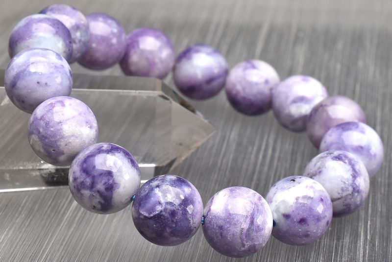 １点物 AA 高発色 ティファニーストーン 13mm ブレスレット パワーストーン 天然石 _U7532