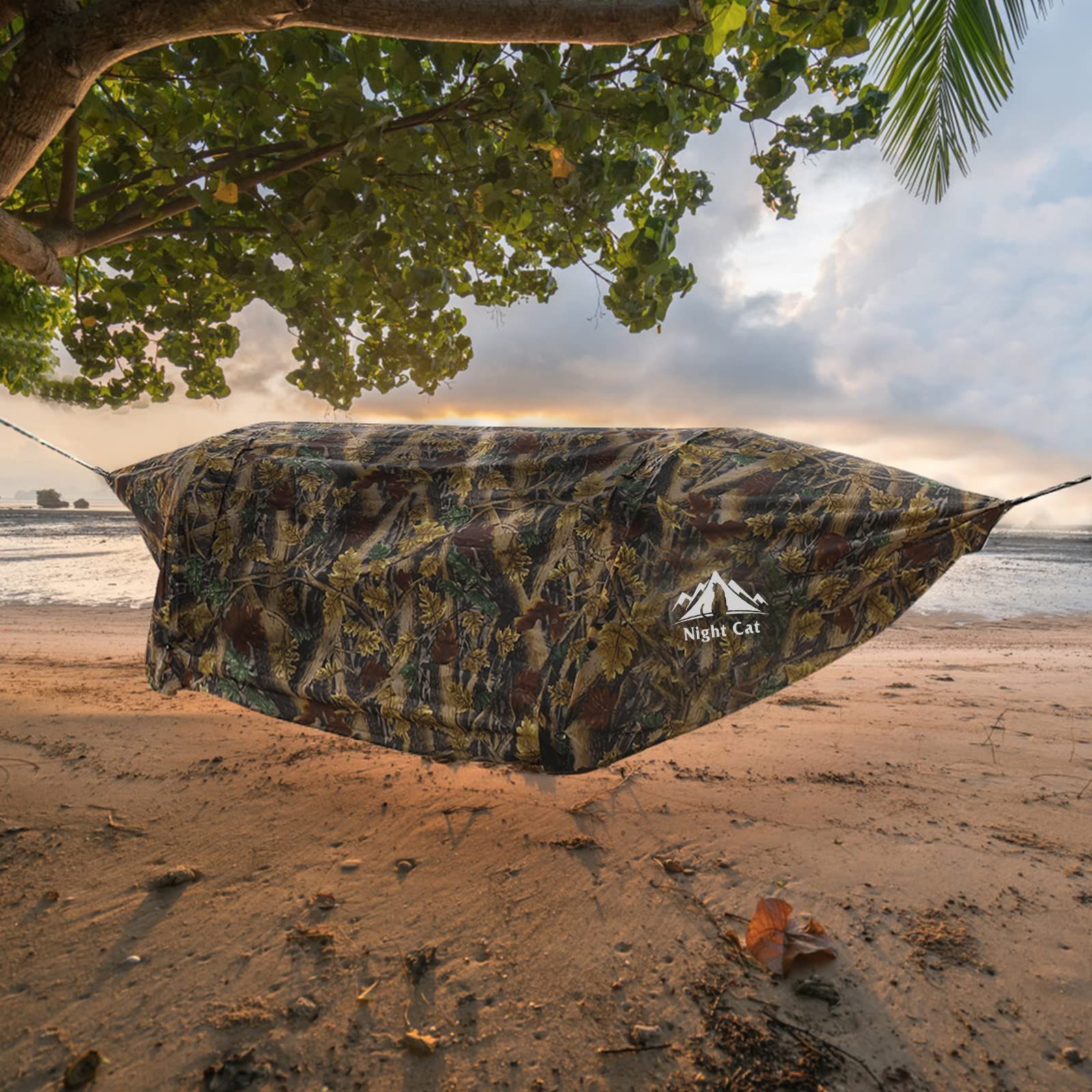  軽量 簡単設営 キャンプ 虫対策 フライシート付き 通気 耐水圧PU 4000 mm 蚊帳付き 1 2人用 テント 耐荷重200 kg 防水ハンモック アウトドア Cat ハイキング 庭 Night レジャー ハンモック ケージ アクセサリー