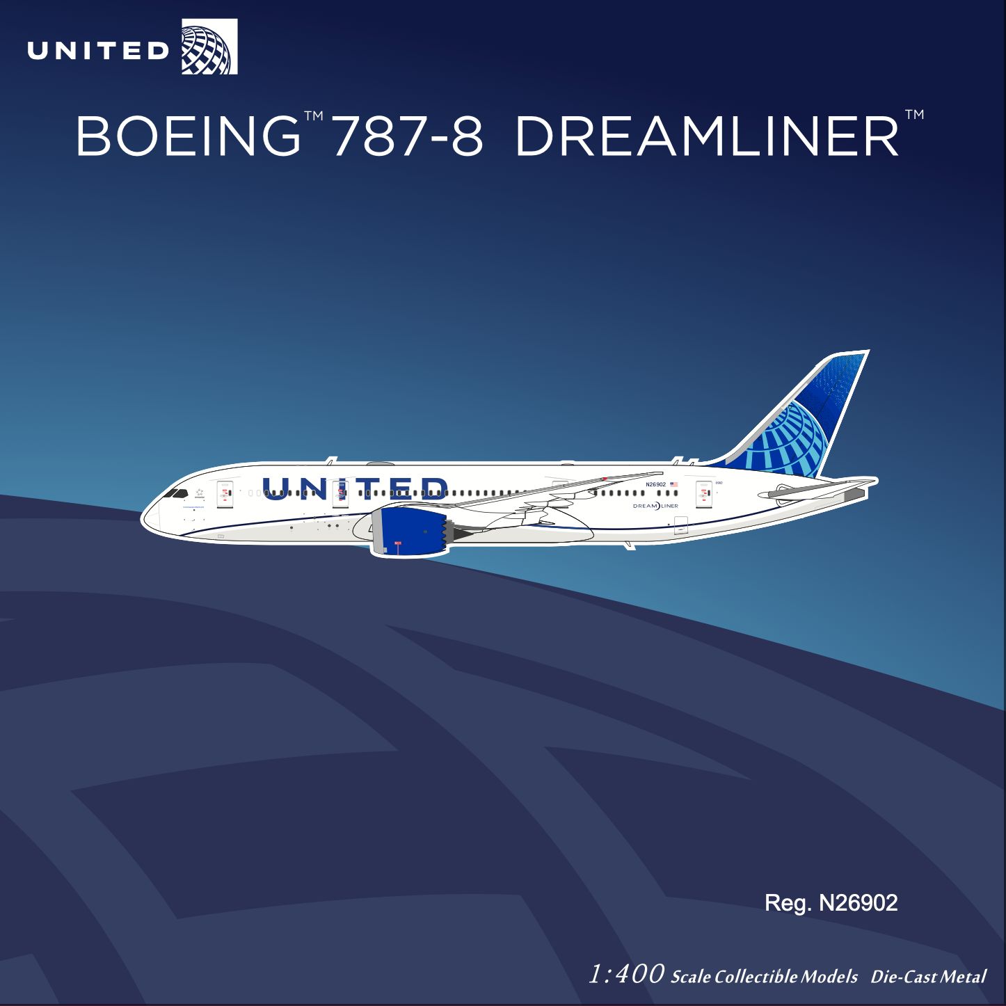 NGmodel ユナイテッド航空 787-8 ドリームライナー N26902 1/400