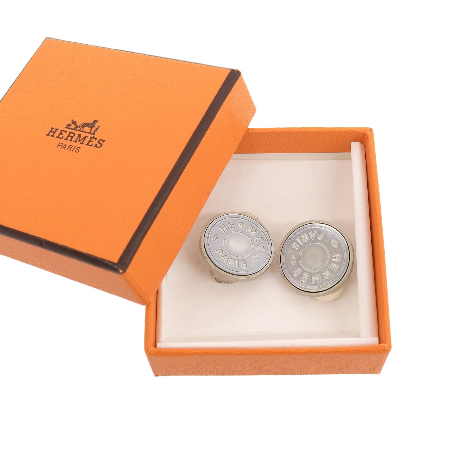 美品△HERMES エルメス BIJOUTERIE FANTAISIE セリエ シェル