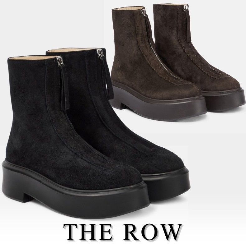 関税送料込 THE ROW Zipped Boot 1 ジップレザーアンクルブーツ - メルカリ