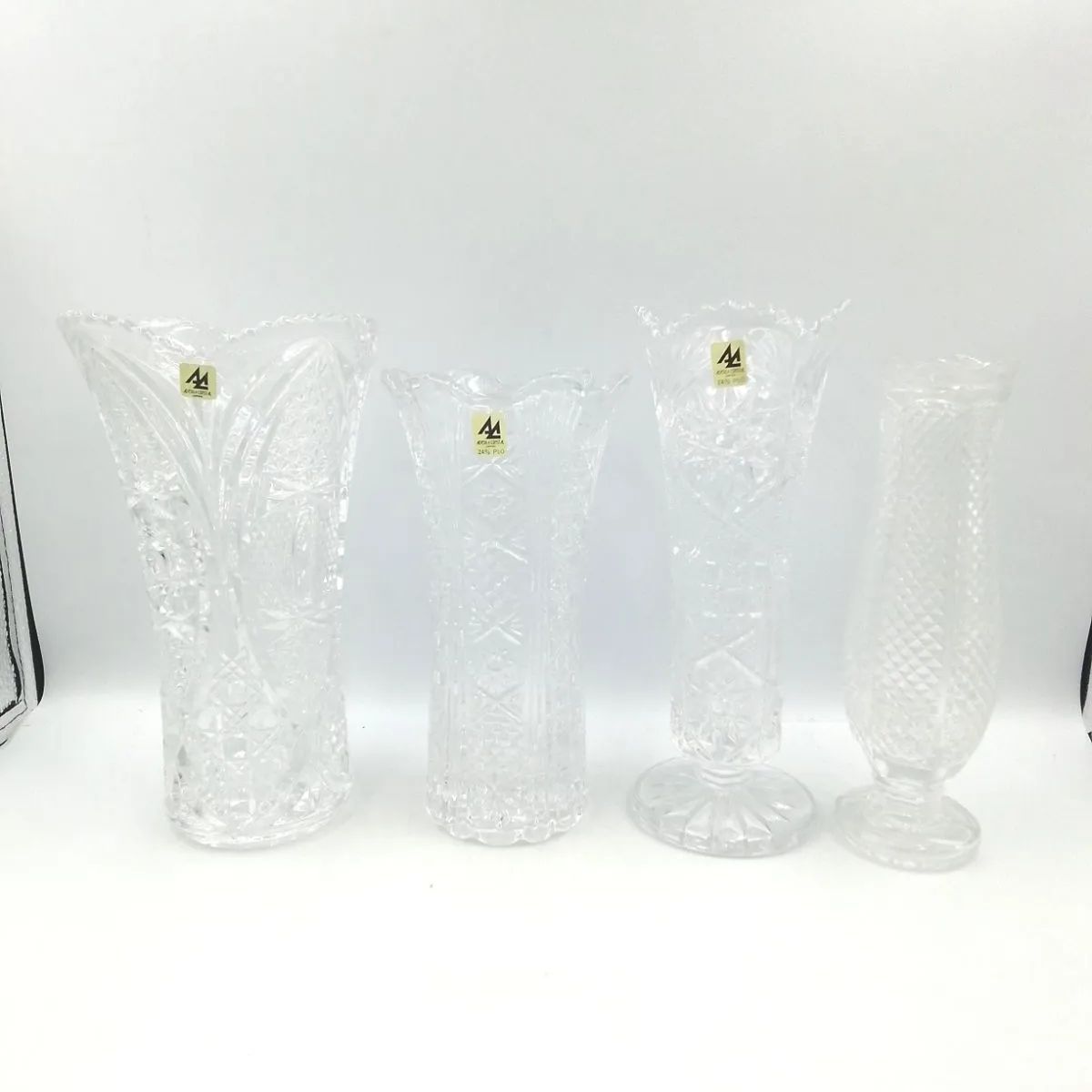 ADERIA GLASS アデリア グラス 花瓶 4個セット レトロ 当時の商品 新品未使用 よろづや百貨 メルカリ