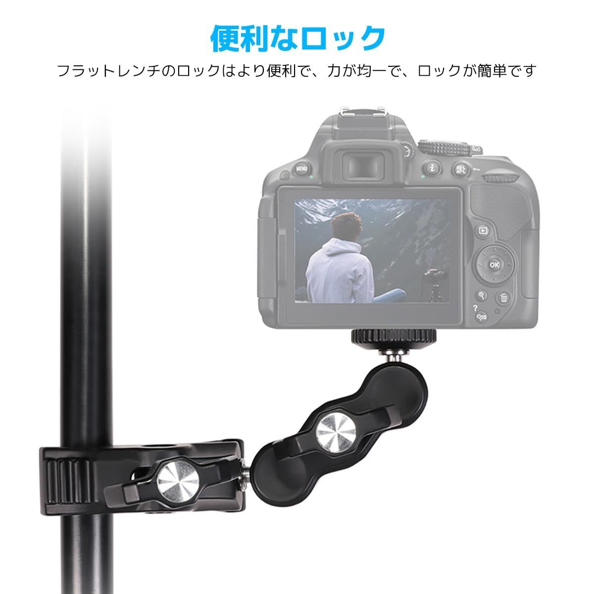 在庫処分】DJI Insta360 Gopro 蟹バサミクランプ Actionなどアクションカメラ用固定クランプ パイプクランプ 3/8ネジ  一眼レフ/マイクロシングル/デジタルカメラ/ビデオカメラなど適用 1/4ネジ 360°回転角度調整 スーパークランプ - メルカリ