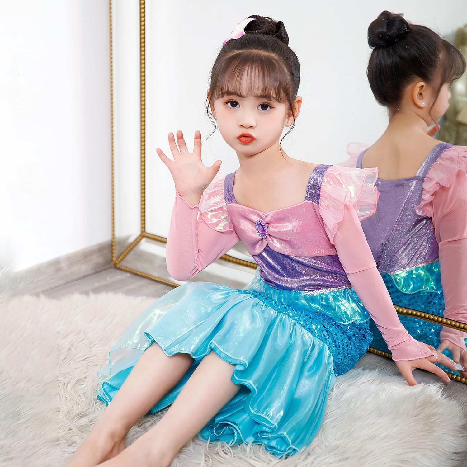 在庫セール】人魚姫風 ドレス ドレス アリエル風 コスプレ 子供 在庫セール】人魚姫風 ドレス ドレス アリエル風 コスプレ 子供