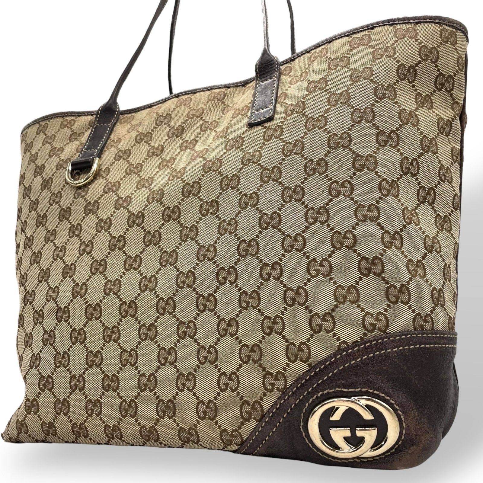 GUCCI グッチ GGキャンバス ニューブリット トートバッグ ショルダー 