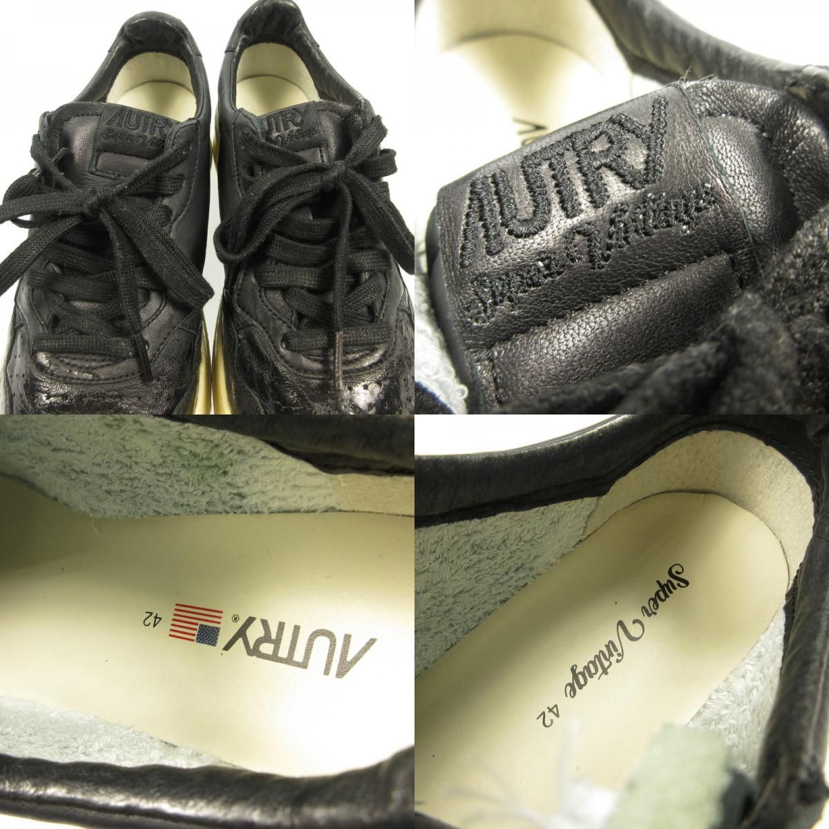 【姫路東店】 中古 AUTRY オートリー スニーカー SUP VINT LOW MAN(GOAT/RESIN) SAVLMGR-GR05 ブラック 【126】 姫路東店】 中古 AUTRY オートリー スニーカー SUP VINT LOW MAN(GOAT
