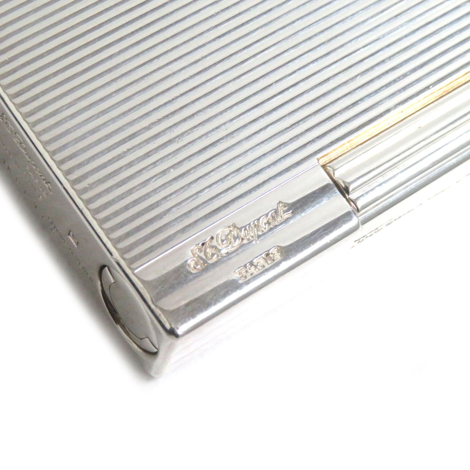 S.T. Dupont エステーデュポン ギャッツビー 総柄 スクエア型 極美品 Dupont デュポン ギャッツビー ストライプ柄 スクエア ロゴ刻印