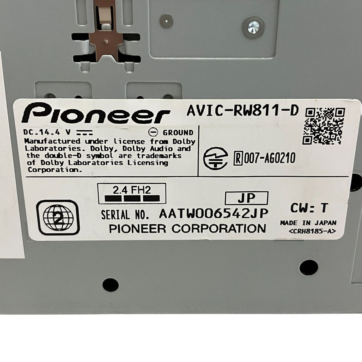 AVIC-RW811-D ジャンク Pioneer パイオニア カーナビ carozzeria AVIC