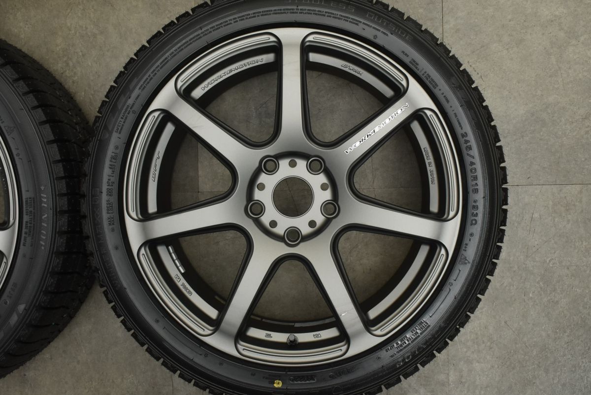 バリ溝 WORK EMOTION T7R 18in 8.5J 45 PCD120 ダンロップ ウィンターマックス03 245 40R18 シビックタイプR スタッドレス FFCRYSTALESIA_COM