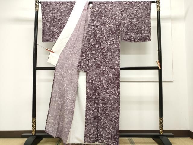 新品未使用　正絹夏もの　絽小紋単品 平和屋着物＊夏物 小紋 絽 御所解文 正絹 逸品 未使用