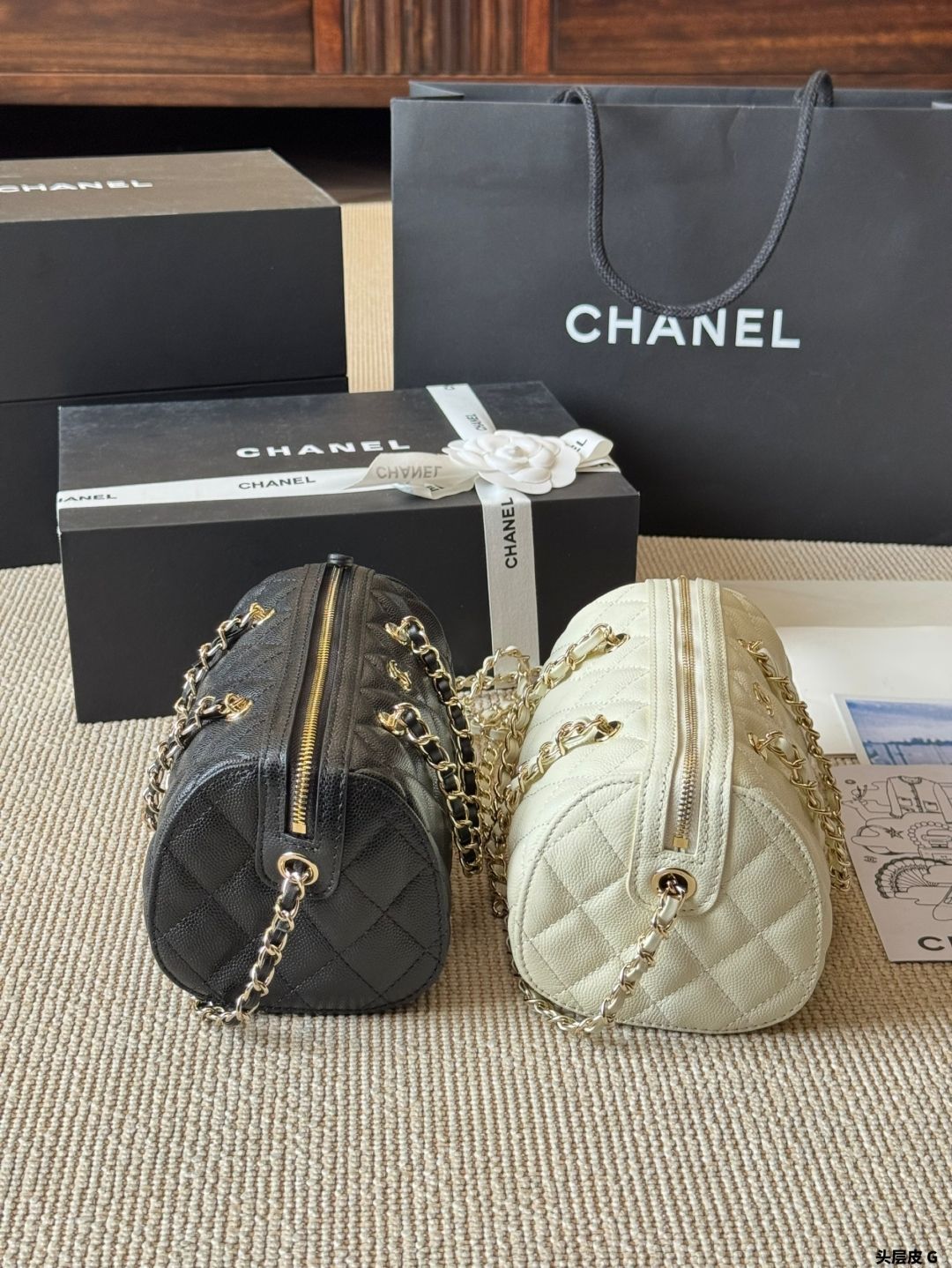 今日特価】Chanel 25P Bowling Bag Platinum ?枝牛 / シャネル