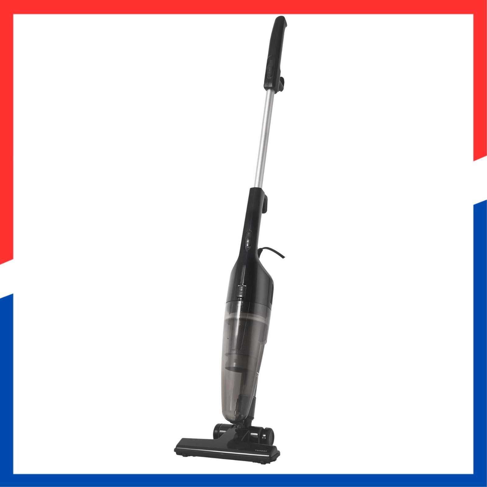 【特価商品】掃除機 コード式 スティック ハンディクリーナー TWINBIRD(ツインバード) サイクロン式 自立可能 軽量 パワフル吸引 2WAY 新生活 スペシャルブラック 黒 TC-E124SPB