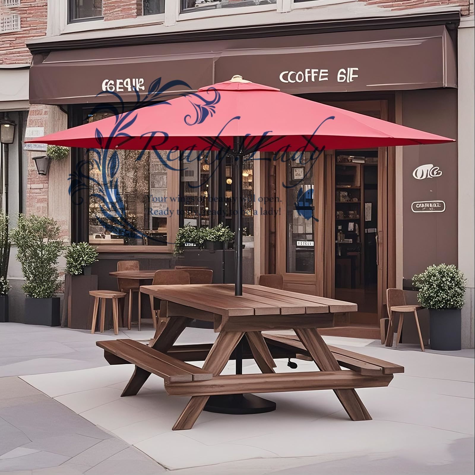 ガーデンウッドテーブル　イス一体型　中古品 ガーデン150テーブル 5点セット 7点セット 肘付きチェア 肘なしチェア