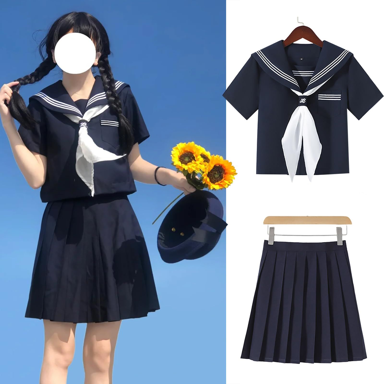 新品 セーラー服 本格制服 スカーフVer.特集 jk コスプレ 半袖