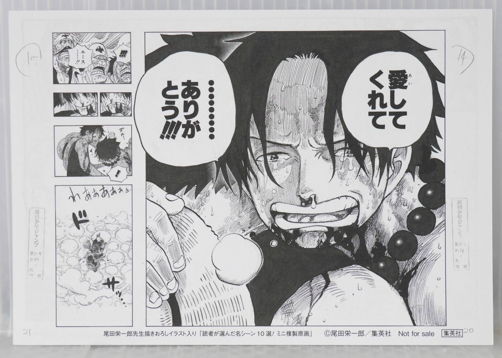 ワンピース　尾田栄一郎　描きおろし 「読者が選んだ名シーン10選/ミニ複製原画」 非売品 ミニ複製原画 ONE PIECE 読者が選んだ名シーン10選 頂上