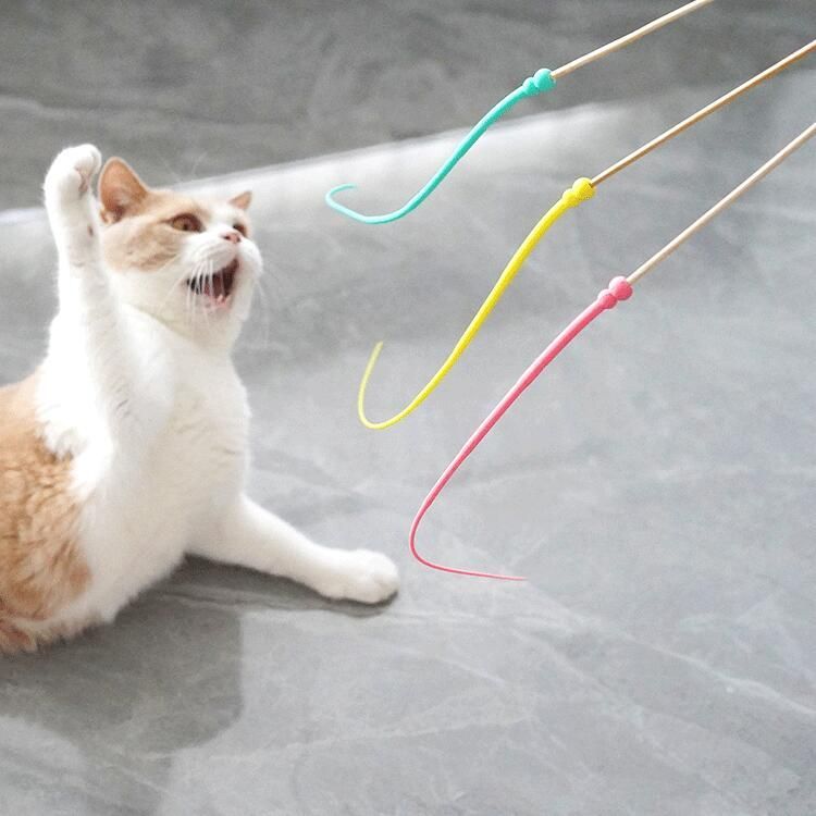 猫じゃらし 猫おもちゃ ネズミ尻尾の形をした猫のじゃらし ねこ玩具 虫  