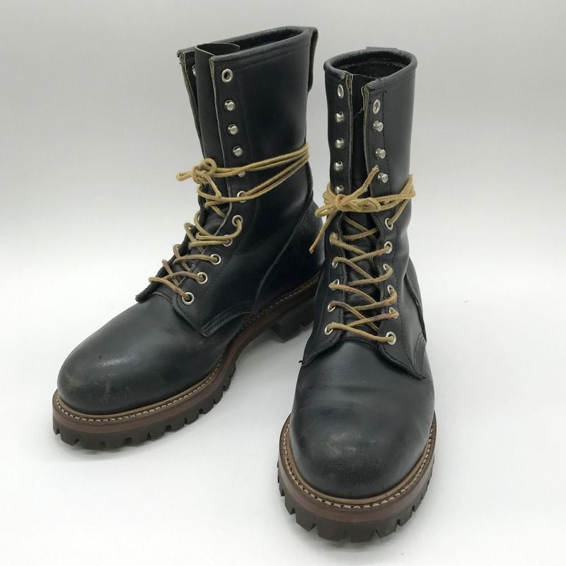 RED WING ロガーブーツ ワークブーツ シューズ アメカジ USA製 刺繍