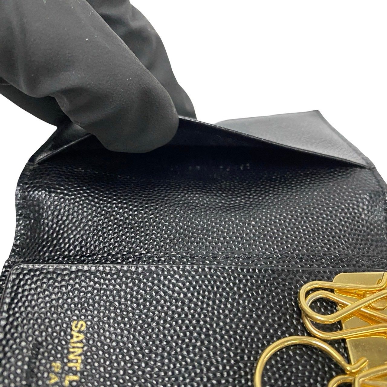 ほぼ未使用 箱 袋付 SAINT LAURENT PARIS サンローランパリ YSL ロゴ