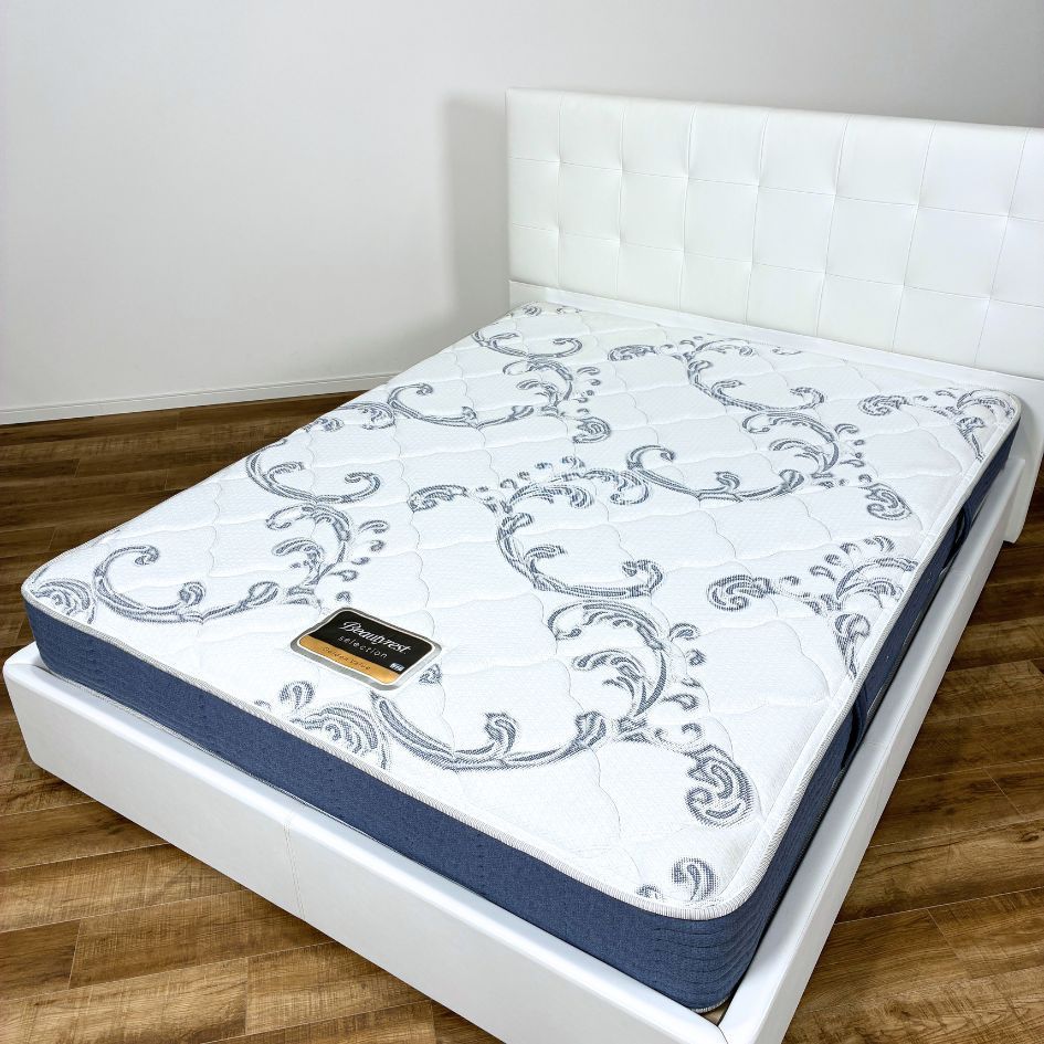 引取 or 23区内 配送 SIMMONS シモンズ モンセラート SC ホワイト クイーンサイズ マットレス付 モデルルーム