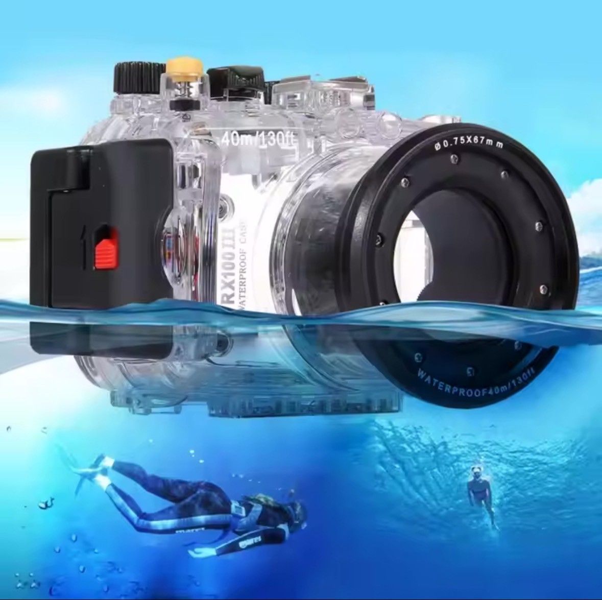 SONY|RX100III用|PULUZ|防水ハウジングケース|40m対応|小傷あり|本体のみ|No.988